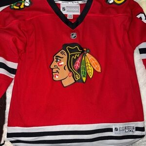 Reebok Red Kane Chicago Blackhawks NHL Jersey with Black & White Accents